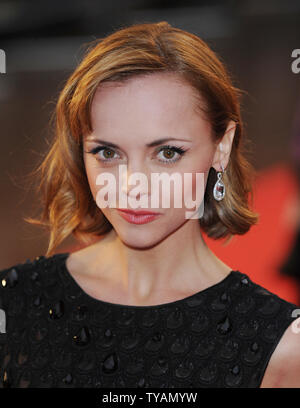 Die amerikanische Schauspielerin Christina Ricci besucht die Premiere von "Speed Racer" im Empire, Leicester Square in London am 29. April 2008. (UPI Foto/Rune Hellestad) Stockfoto