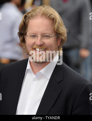 Amerikanische stimme Schauspieler/Regisseur Andrew Stanton besucht die Premiere von "Wall-E" im Empire, Leicester Square in London am 13. Juli 2008. (UPI Foto/Rune Hellestad) Stockfoto