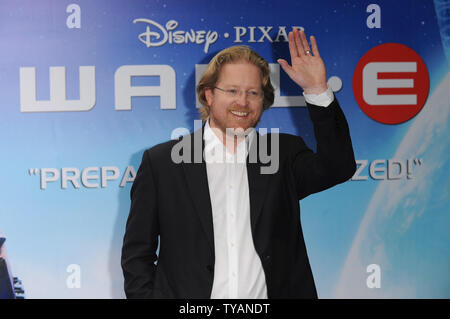 Amerikanische stimme Schauspieler/Regisseur Andrew Stanton besucht die Premiere von "Wall-E" im Empire, Leicester Square in London am 13. Juli 2008. (UPI Foto/Rune Hellestad) Stockfoto