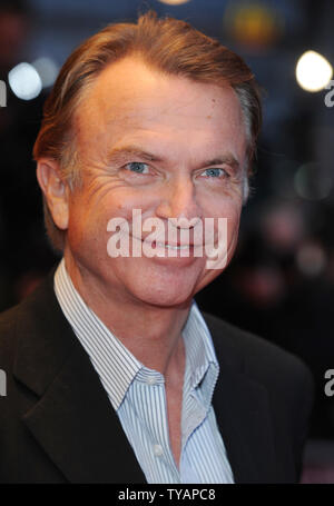 Australische Schauspieler Sam Neill besucht die Premiere von 'Dean Spanley' bei der Times BFI London Film Festival im Odeon West End, den Leicester Square in London am 17. Oktober 2008. (UPI Foto/Rune Hellestad) Stockfoto