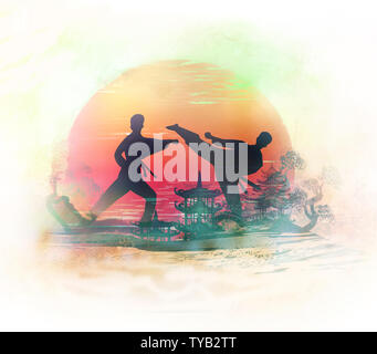 Karate Berufe - Abstraktion Karte Stockfoto