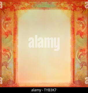 Japanische Karpfen Koi Fish - vintage, künstlerischen Rahmen Stockfoto