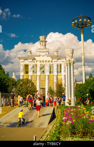 Moskau, Vdnh. Pavillon № 68 "Armenien". Stockfoto
