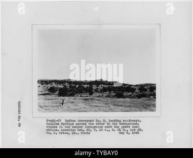 Foto indischen Friedhof Nr. 2, aus dem Bericht Geschichte der Indianer in Friant Talsperre Bereich [Kalifornien] und deren Ausbau für Reinternment, April 1940 - Oktober 1941 begraben. Stockfoto