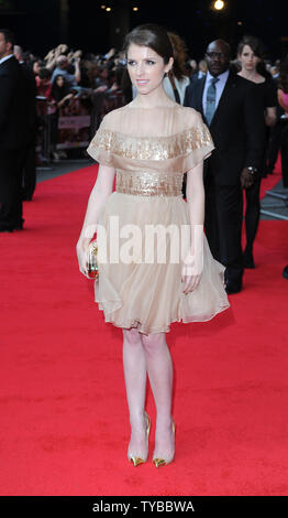 Die amerikanische Schauspielerin Anna Kendrick besucht die UK-Premiere von "Was Sie erwartet, wenn Sie erwarten,' Am BFI IMAX in London am 22. Mai 2012. UPI/Paul Treadway Stockfoto