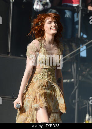 Florence Welch von Florenz und die Maschine führt live während der BBC Radio 1 Hackney Wochenende 2012 in Hackney Marshes in London am 24. Juni 2012. UPI/Paul Treadway.. Stockfoto