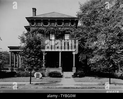 Foto: Benjamin Harrison Herrenhaus in Indianapolis, Indiana; Umfang und Inhalt: Original Bildunterschrift: Benjamin Harrison Herrenhaus in Indianapolis, Ind. Stockfoto