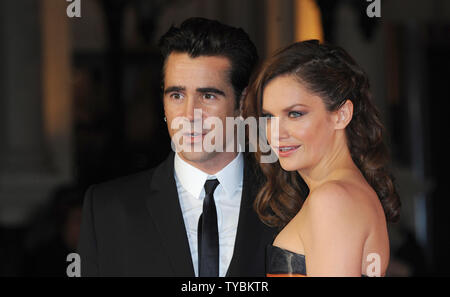 Irische Schauspieler Colin Farrell und englische Schauspielerin Ruth Wilson an der 57th London Film Festival Closing Night Gala Weltpremiere von kaputtsparen redet Herr Banken bei der Odeon Leicester Square in London am 20. Oktober 2013. UPI/Paul Treadway Stockfoto