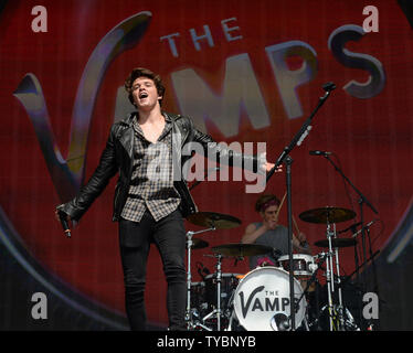 Die Vamps live bei BBC Radio 1 Big Wochenende in Glasgow am 25. Mai 2014. UPI/Paul Treadway Stockfoto