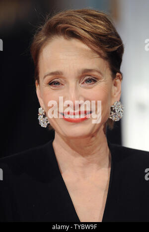 Englische Schauspielerin Kristin Scott Thomas besucht die EE British Academy Film Awards 2015 am Royal Opera House in London am 8. Februar 2015. UPI/Paul Treadway Stockfoto