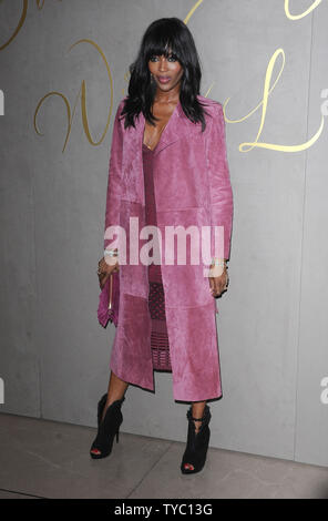 Englisch Modell Naomi Campbell besucht die Burberry Burberry festliche Film Premiere auf der Regent Street in London am 3. November 2015. Foto von Paul Treadway/UPI Stockfoto