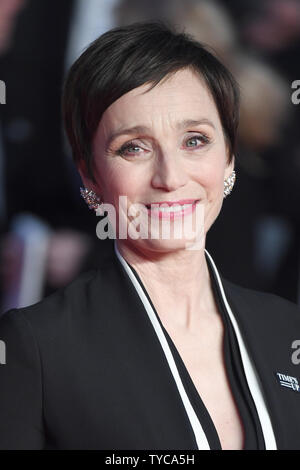 Englische Schauspielerin Kristin Scott Thomas besucht die British Academy Film Awards (BAFTA) in der Royal Albert Hall in London am 18. Februar 2018. Foto von Paul Treadway/UPI Stockfoto