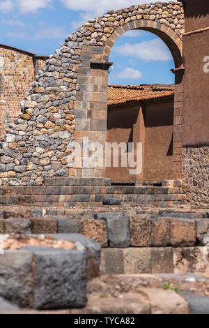 Cusicancha archäologische Inkastätte in Cusco, Peru, Südamerika, Stockfoto