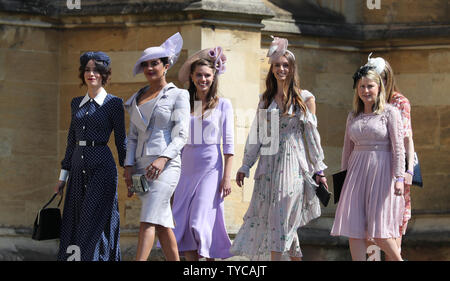 Eintreffen der Gäste für die Hochzeit von Prinz Harry und Meghan Markle im St George's Chapel in Windsor, London, 19. Mai 2018. Foto von Hugo Philpott/UPI Stockfoto