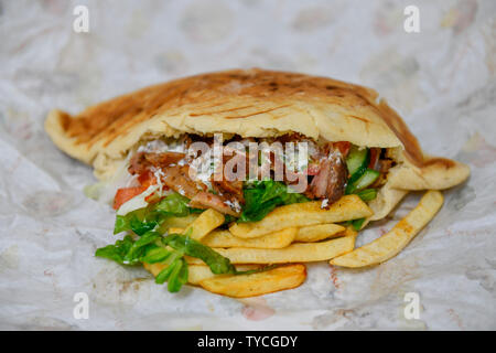 Griechische pita Brot Stockfoto