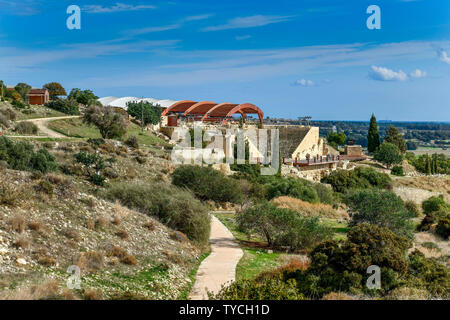 Amphitheater, Eustolios-Villa, Ausgrabungsstaette, Kourion, Zypern Stockfoto