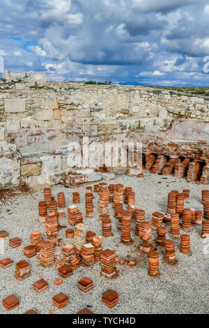 Thermen, Ausgrabungsstaette, Kourion, Zypern Stockfoto