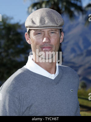 Schauspieler Jeffrey Donovan kommt an der Bob Hope Classic am PGA Westen im La Quinta, Kalifornien am 23. Januar 2010. Das Turnier Mannschaften Profi- und Amateurgolfer mit Prominenten und hat das Geld für eine Vielzahl von Nächstenliebe seit 1960. (UPI/David Silpa) Stockfoto