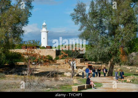 Ausgrabungsstaette, Archaeologischer Park, Paphos, Zypern Stockfoto