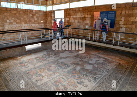 Haus des Aion, Ausgrabungsstaette, Archaeologischer Park, Paphos, Zypern Stockfoto