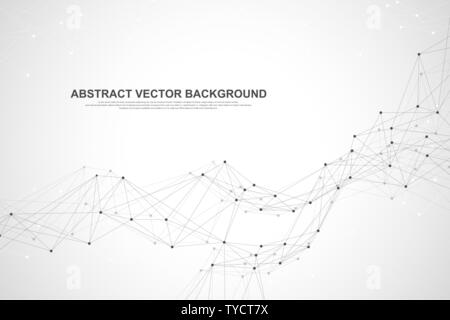 Vektor abstract große Datenvisualisierung. Komplexe Daten threads Grafik. Abstrakte Vektorgrafiken. Futuristische Infografik Abbildung Stock Vektor