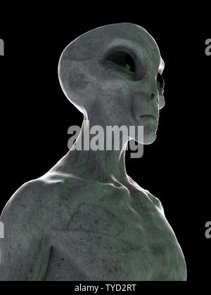 3D-Darstellung eines ständigen grauen Alien Stockfoto