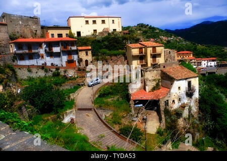 Stadtbild von Monte Tauro, Taormina, Sizilien, Italien Stockfoto