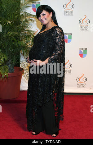 Olga Tanon kommt auf dem Roten Teppich vor dem 2007 Premios Lo Nuestro Award Show an der American Airlines Arena in Miami, am 22. Februar 2007. (UPI Foto/Martin Fried) Stockfoto