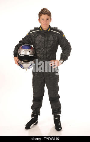 Marco Andretti beteiligt sich an der Indy Racing League Media Day bei Homestead-Miami Speedway in Homestead, Florida am 26. Februar 2008. (UPI Foto/Michael Busch) Stockfoto