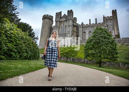 Arundel Castle, der mittelalterlichen Festung und dem Herrenhaus in Arundel, West Sussex, England, Vereinigtes Königreich Stockfoto