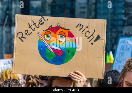 Demonstration der Schüler und Jugendlichen, Freitags für die Zukunft, 24. Mai 2019, Köln, Nordrhein-Westfalen, Deutschland Stockfoto