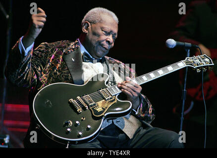 BB King führt in Konzert im Seminole Hard Rock Hotel und Kasino in Hollywood, Florida am 2. Februar 2010. UPI/Michael Busch Stockfoto