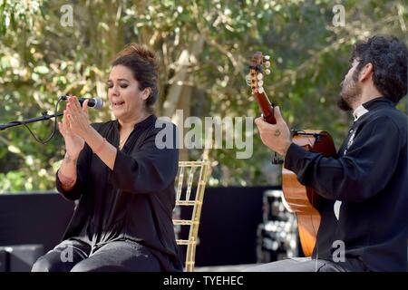 (190626) - Rabat, 26. Juni 2019 (Xinhua) - Künstler während des Mawazine Festivals 2019 in Rabat, Marokko, 25. Juni 2019. (Xinhua) Stockfoto