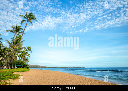 Landschaft am Kaanapali Strand auf Maui Insel, Hawaii Stockfoto