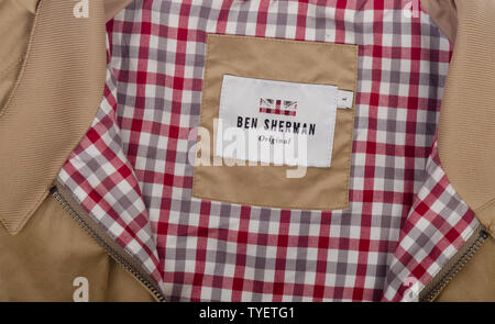 Ben Sherman Harrington Jacke mit Label Stockfoto