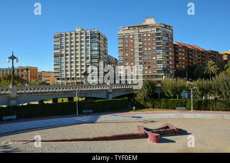 VALENCIA, Spanien - 7 November, 2016. Die Gulliver Park im Fluss Turia Gärten, Touristen Attraktion in der Stadt Valencia, Europa. Stockfoto