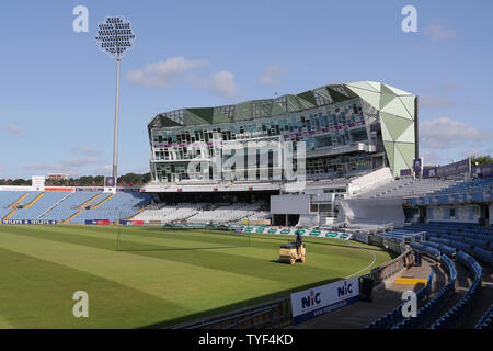 Die Carnegie Pavillon vor Yorkshire CCC CCC, Specsavers vs Essex County Championship Division 1 Kricket im Emerald Headingley Cricket Ground am 3. Stockfoto