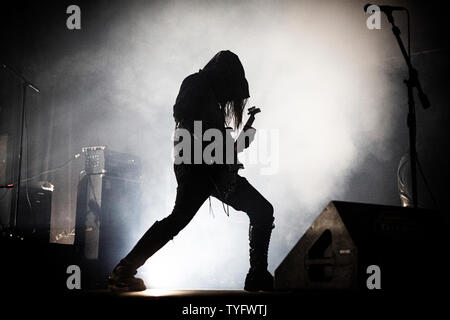 Kopenhagen, Dänemark - Juni 22., 2019. Die amerikanische Melodic Black Metal Band UADA führt ein Live Konzert während der dänischen Heavy Metal Festival Copenhell 2019 in Kopenhagen. (Foto: Gonzales Foto - Christian Hjorth). Stockfoto