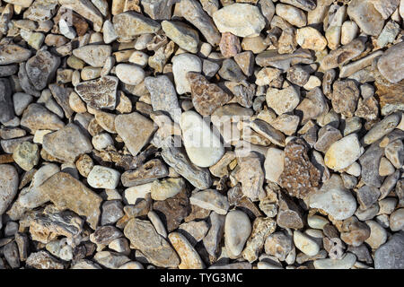 Naturstein Textur. Flusskiesel Hintergrund. Platz kopieren Stockfoto