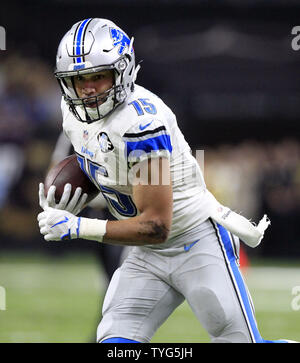 Detroit Lions wide receiver Golden Tate (15), die in Aktion gegen die New Orleans Saints im Mercedes-Benz Superdome in New Orleans Dezember 4, 2016. Foto von AJ Sisco/UPI Stockfoto