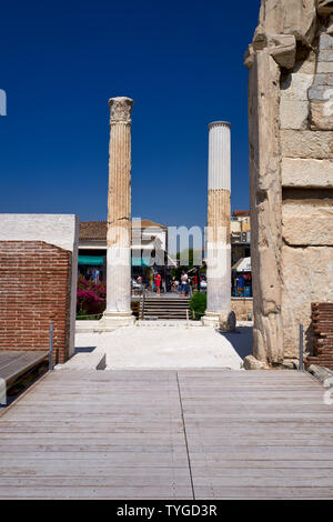 Athen Griechenland. Der Hadrian's Bibliothek Stockfoto