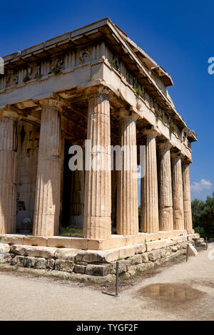 Athen Griechenland. Der Tempel des Hephaistos an der antiken Agora Stockfoto