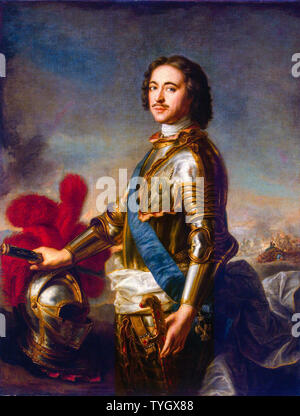 Jean-Marc Nattier, Peter der Große von Russland, 1672-1725, Portrait Malerei, 1717 Stockfoto