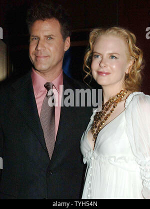 Schauspieler Will Ferrell und Nicole Kidman an der Weltpremiere des neuen Films "verhext" am 13. Juni stattfand, 2005 in der New Yorker Ziegfreld Theater. (UPI Foto/Ezio Petersen) Stockfoto
