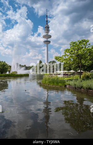 Planten un Blomen (Pflanzen und Blumen), einen 166 Hektar großen öffentlichen städtischen City Park in der neuen Stadt Stadtteil von Hamburg, in Deutschland. Stockfoto