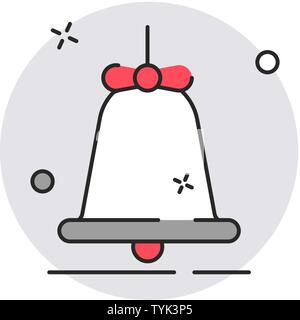 Bell school Symbol. Modernes flaches design Stil. Vektor einfache illustration symbol für Web site Seite, Marketing, mobile App, design Element auf Weiß Stock Vektor