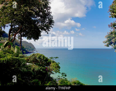 Von Tobago karibische Küste, westlich von Castara. Stockfoto