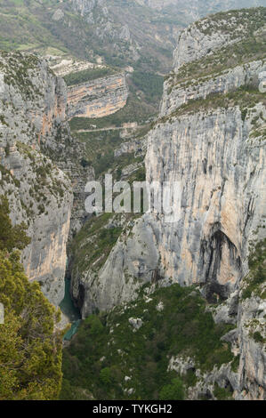 Schluchten des Verdons Canyon - Provence, Frankreich. Stockfoto