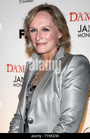 Glenn Close kommt für die Jahreszeit drei Premiere von 'Damages' an der AXA Equitable Center in New York am 19. Januar 2010. UPI/Laura Cavanaugh Stockfoto