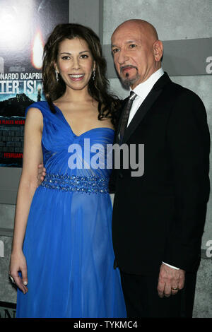 Sir Ben Kingsley kommt für die Premiere des hutter Island' im Ziegfeld Theater in New York am 17. Februar 2010. UPI/Laura Cavanaugh Stockfoto